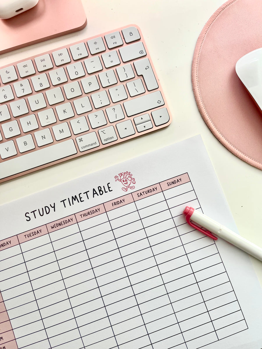 Study Timetable Printable PDF Digital Download – The Awesome Anatomy ...