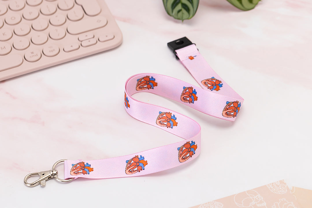 Anatomical Heart Lanyard in Pink, Blue or Purple – The Awesome Anatomy ...